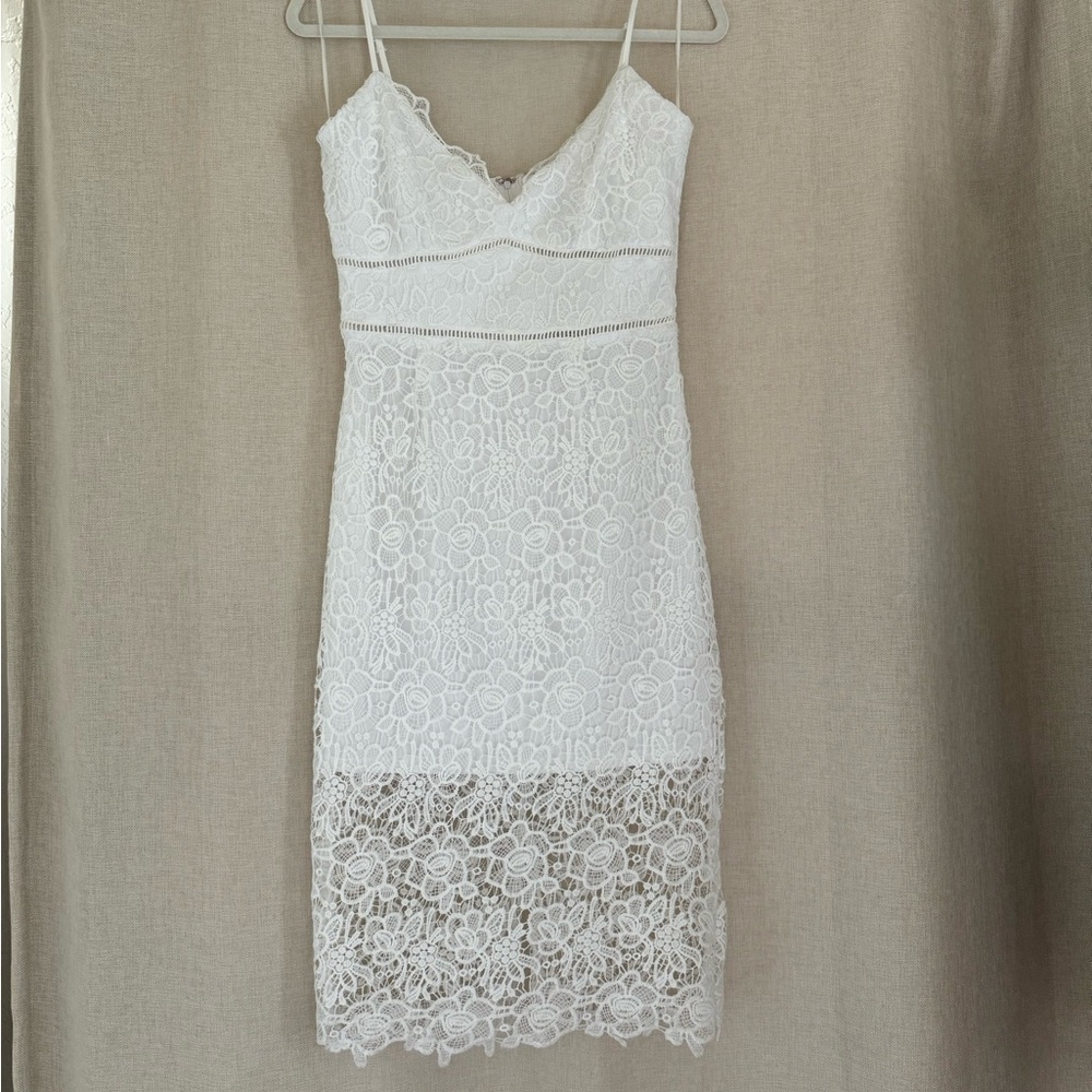 Blue Rain Midi Lace Dress